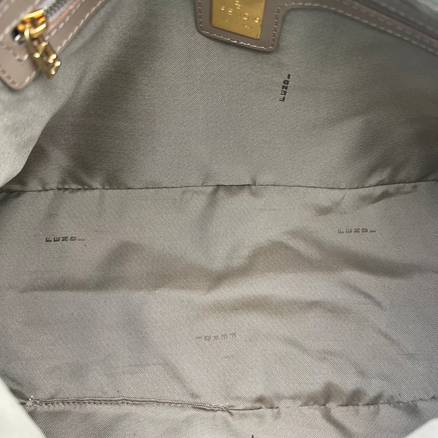 Fendi Light Green Zucchino Coated Canvas Mamma Baguette GHW