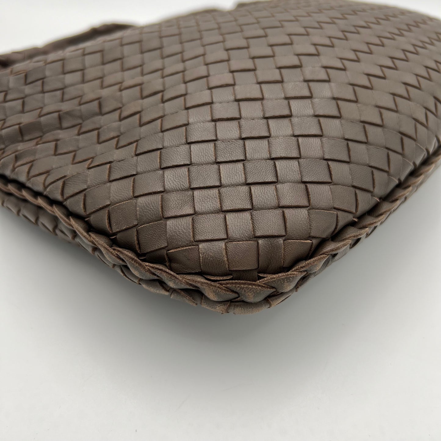 Bottega Veneta Taupe Brown Intrecciato Hobo Bag