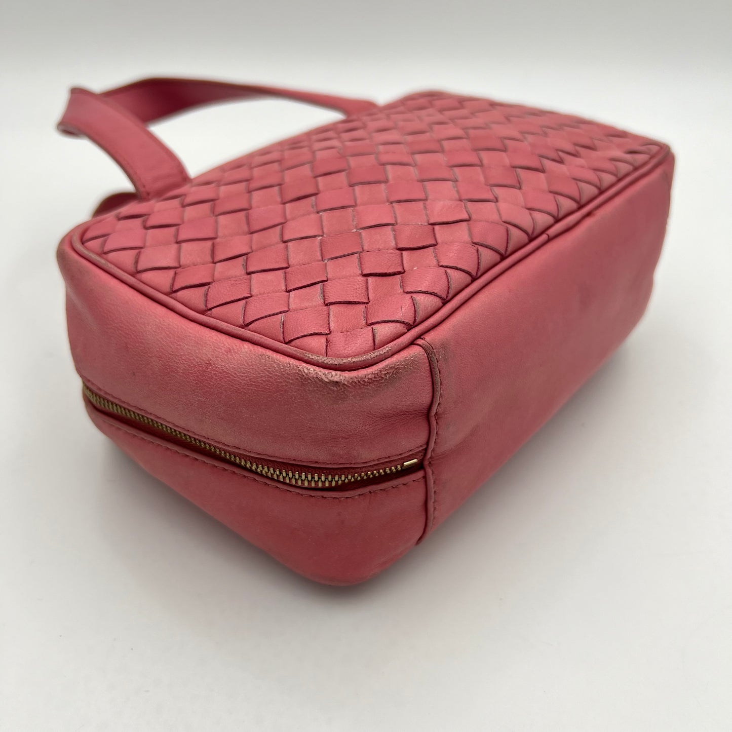 Bottega Veneta Pink Intrecciato Nappa Leather Mini Handbag