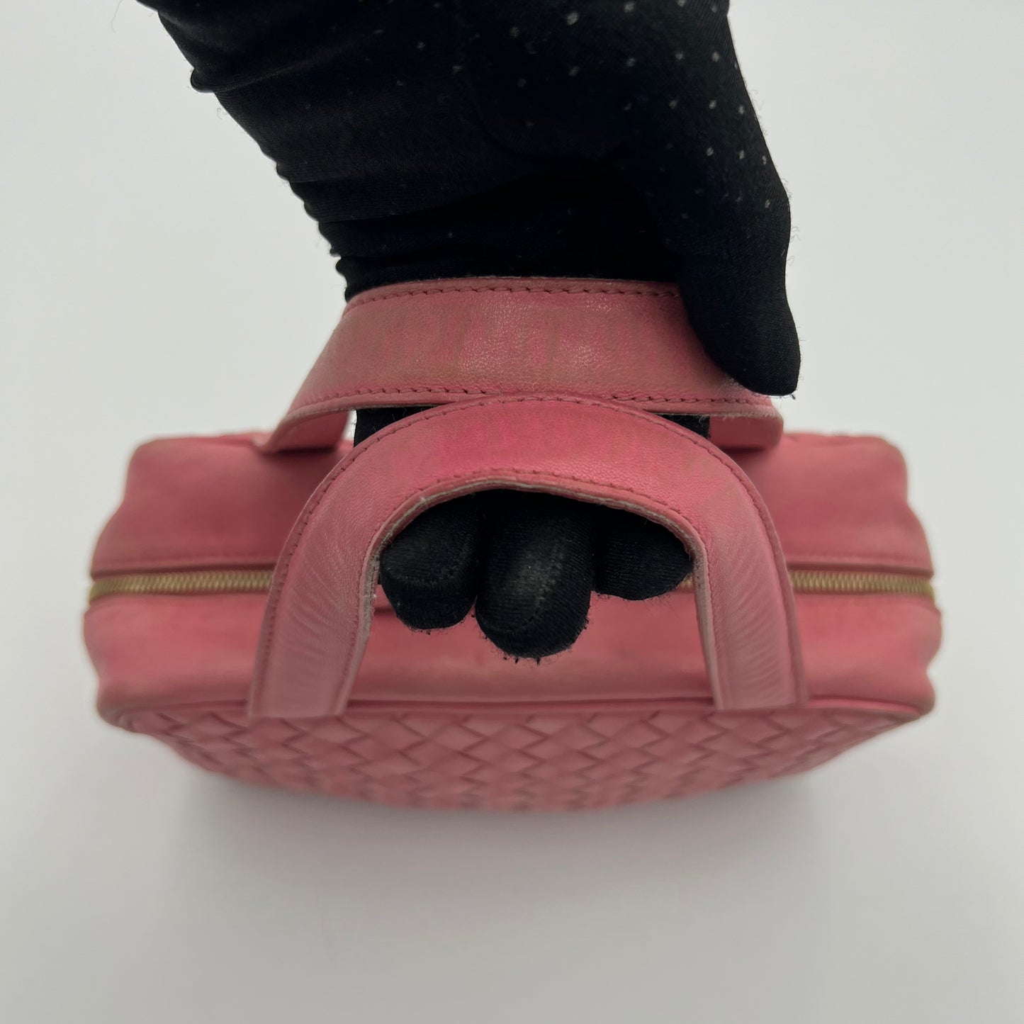 Bottega Veneta Pink Intrecciato Nappa Leather Mini Handbag