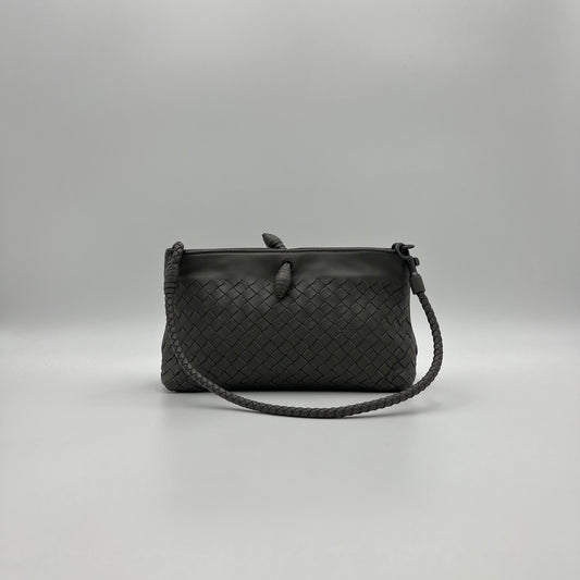 Bottega Veneta Gray Intrecciato Pochette
