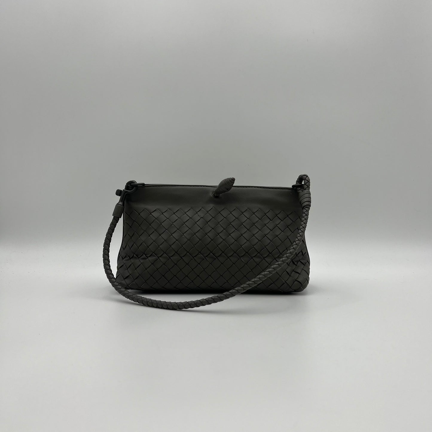 Bottega Veneta Gray Intrecciato Pochette