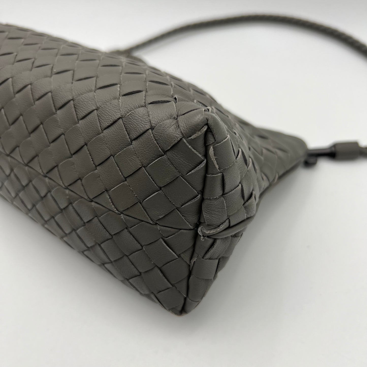 Bottega Veneta Gray Intrecciato Pochette