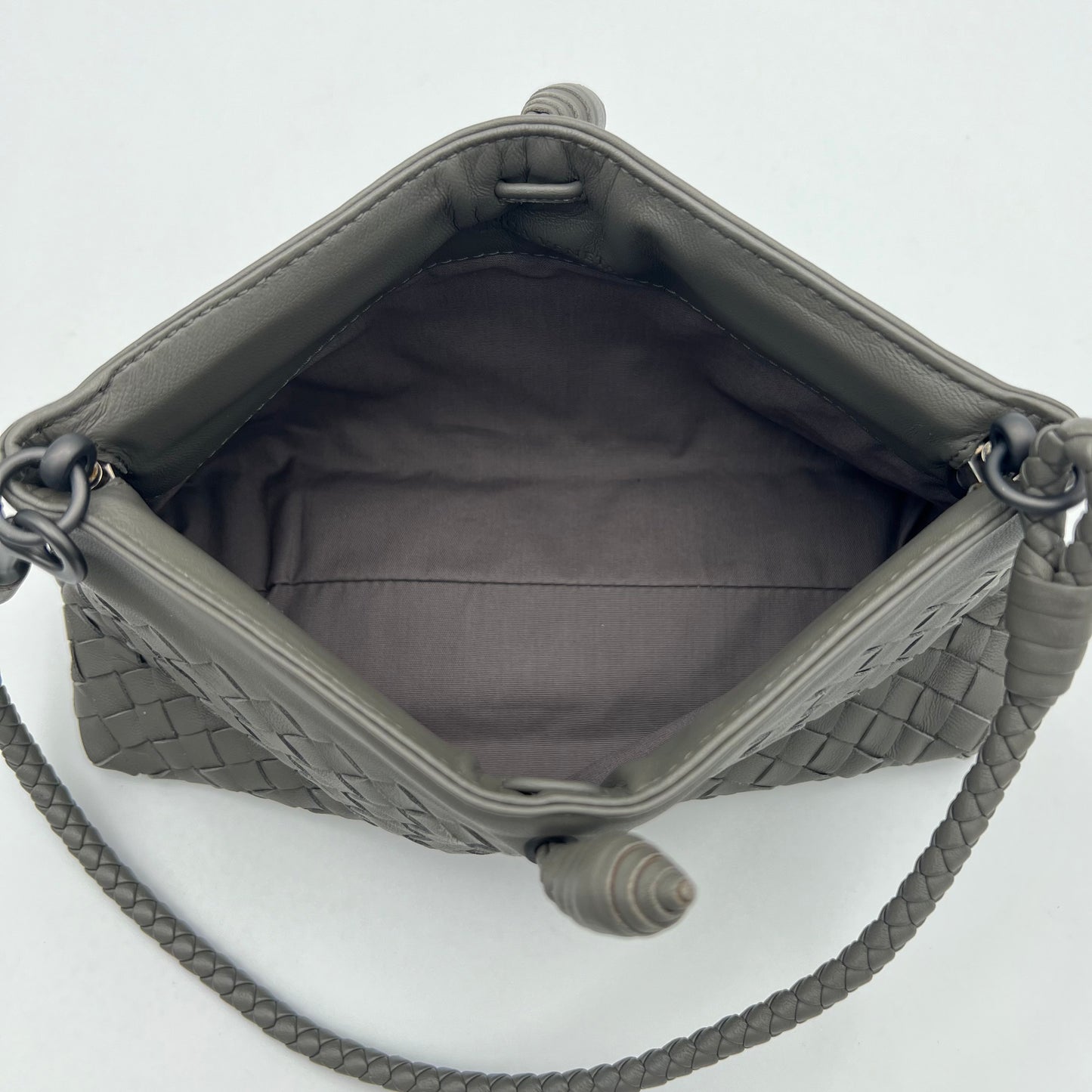 Bottega Veneta Gray Intrecciato Pochette