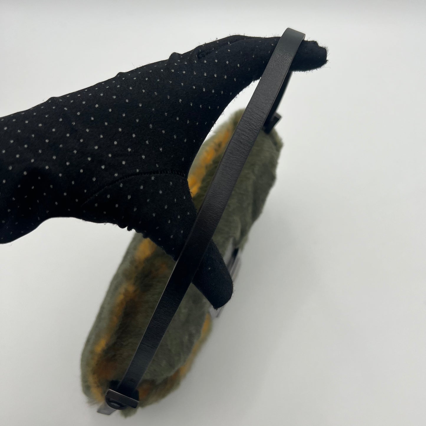 Fendi Olive and Yellow Fur Baguette