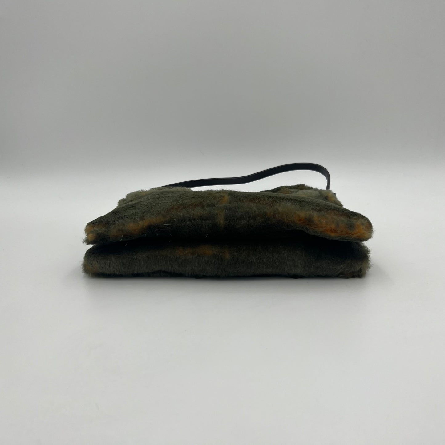 Fendi Olive and Yellow Fur Baguette