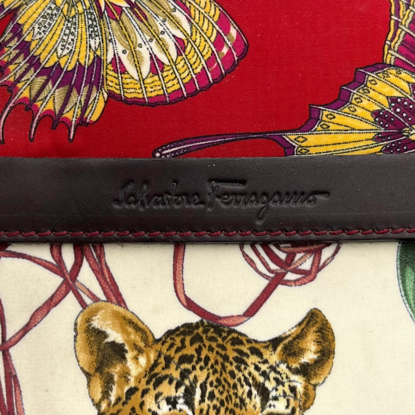 Salvatore Ferragamo Multicolor Animal Print Tote