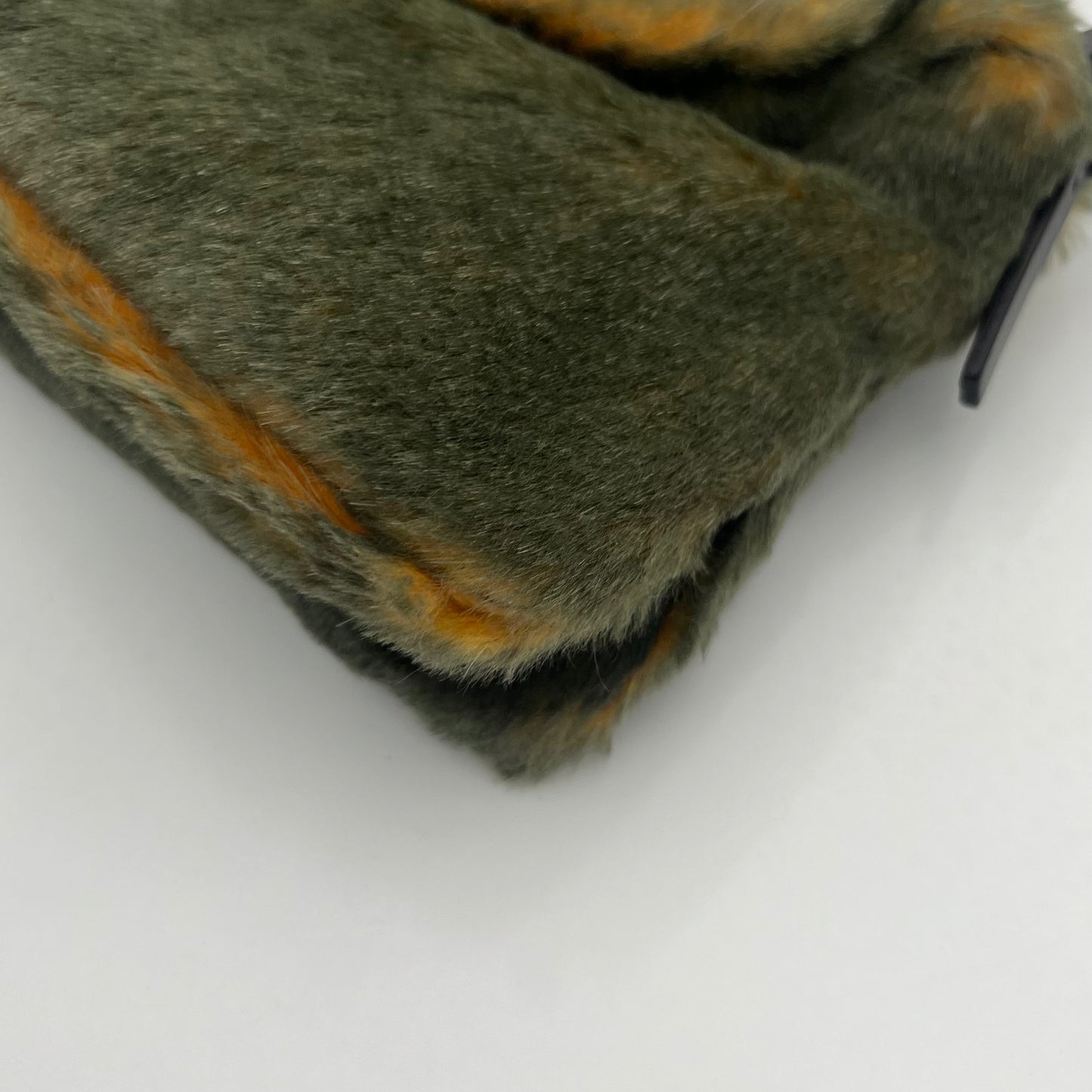 Fendi Olive and Yellow Fur Baguette