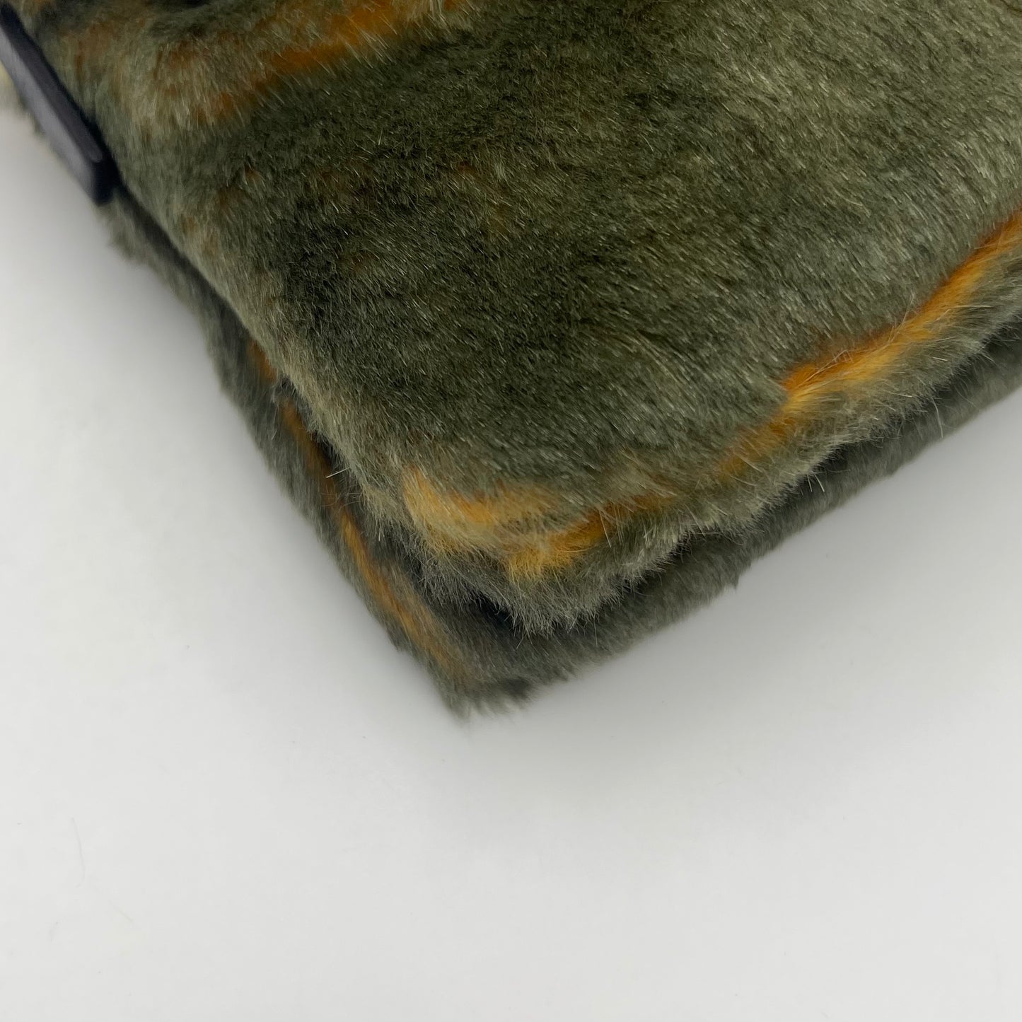 Fendi Olive and Yellow Fur Baguette