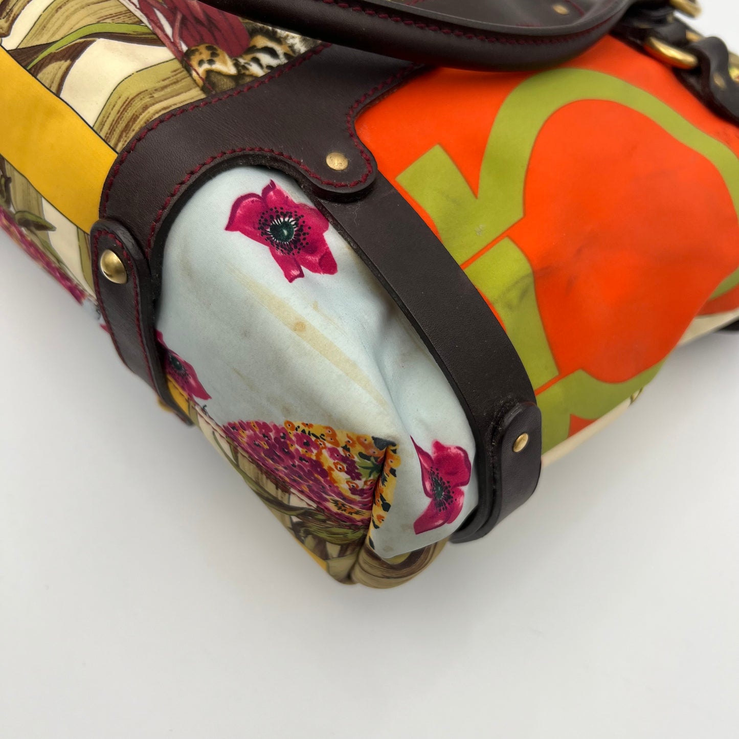 Salvatore Ferragamo Multicolor Animal Print Tote
