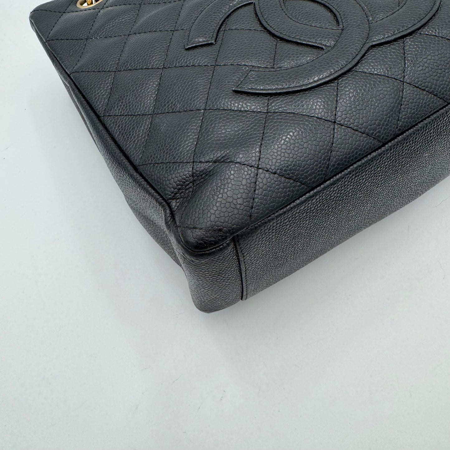 Chanel Black Caviar Petite Shopping Tote Bag PST GHW (Series 9)