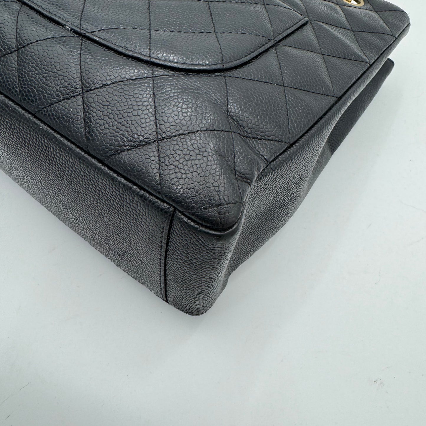 Chanel Black Caviar Petite Shopping Tote Bag PST GHW (Series 9)