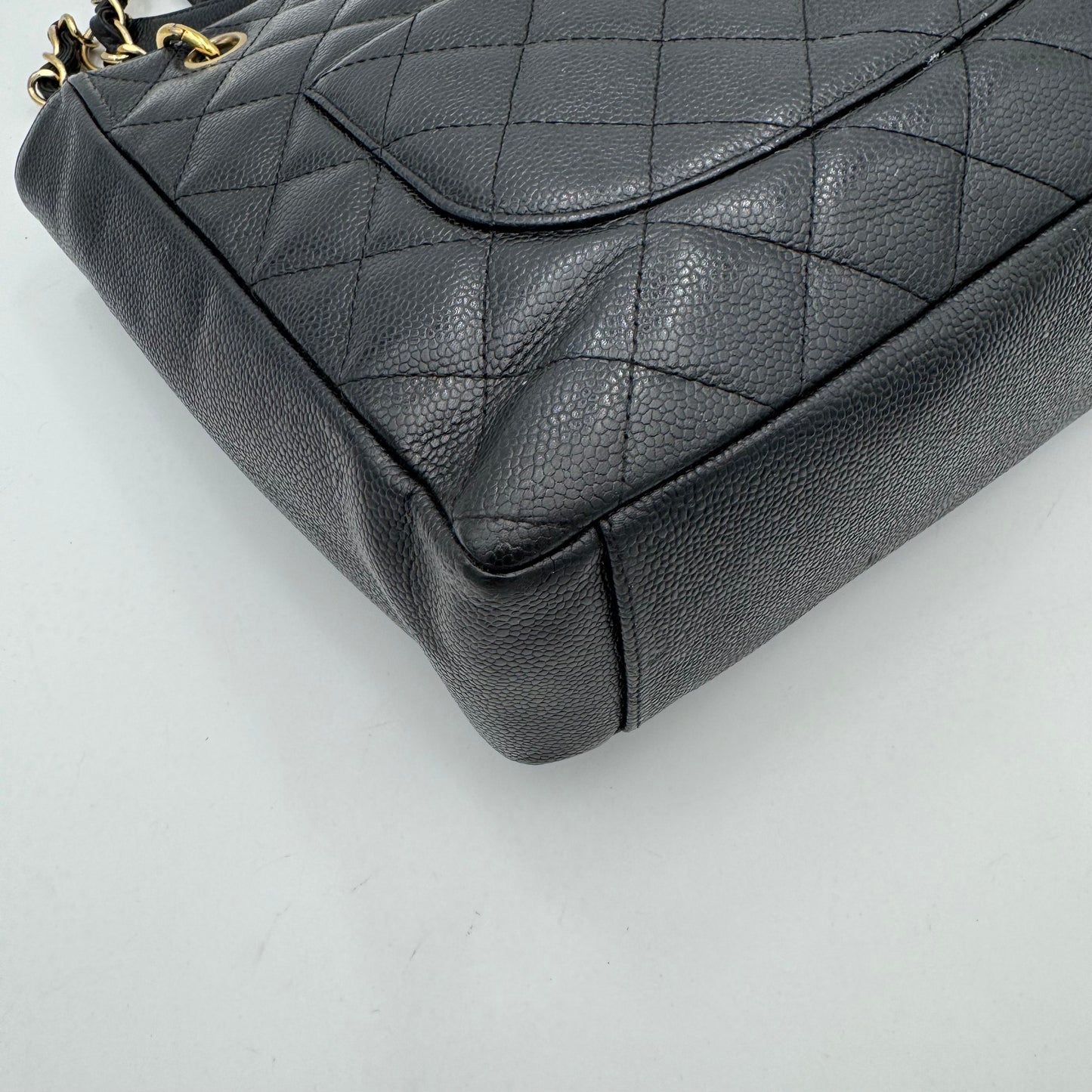 Chanel Black Caviar Petite Shopping Tote Bag PST GHW (Series 9)
