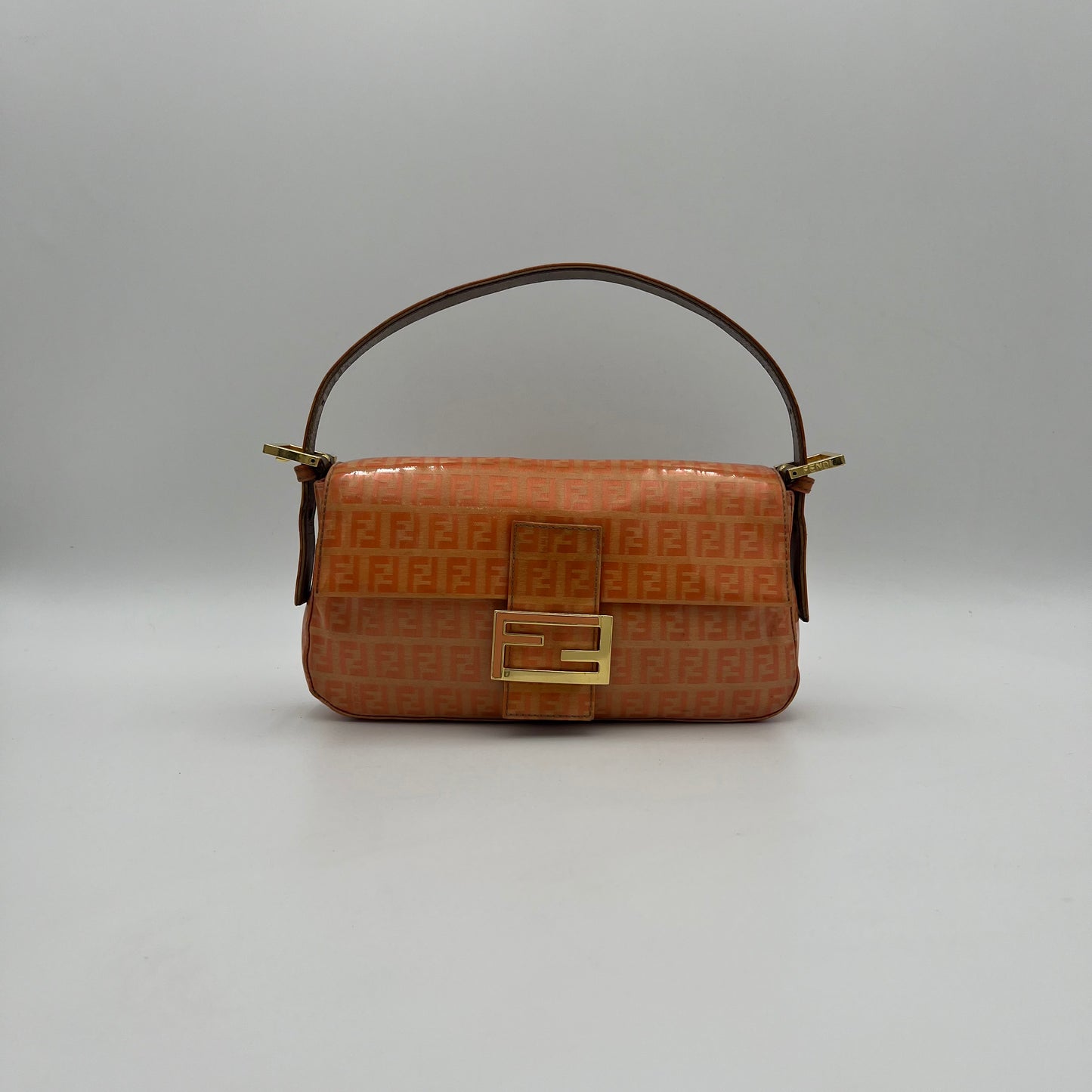 Fendi Orange Zucchino Vinyl Baguette