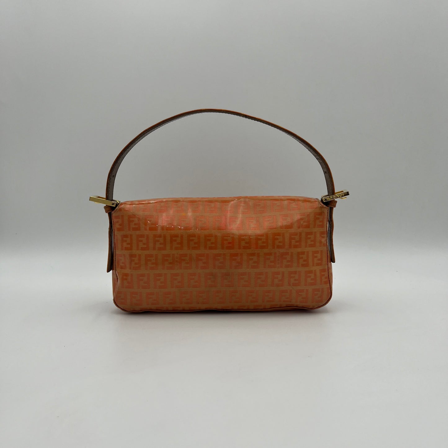 Fendi Orange Zucchino Vinyl Baguette