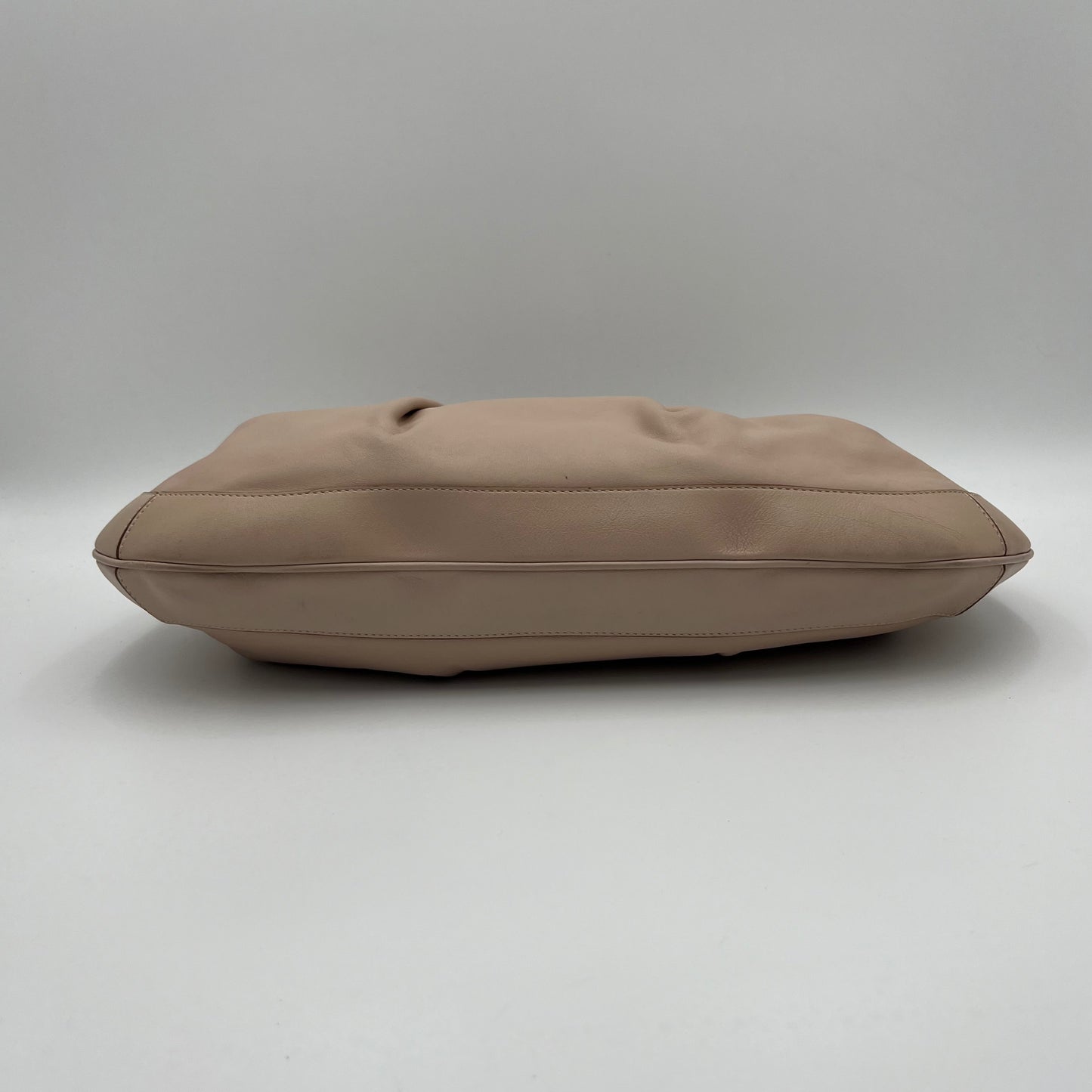 Salvatore Ferragamo Nude Pink Pleated Gancini Hobo Bag
