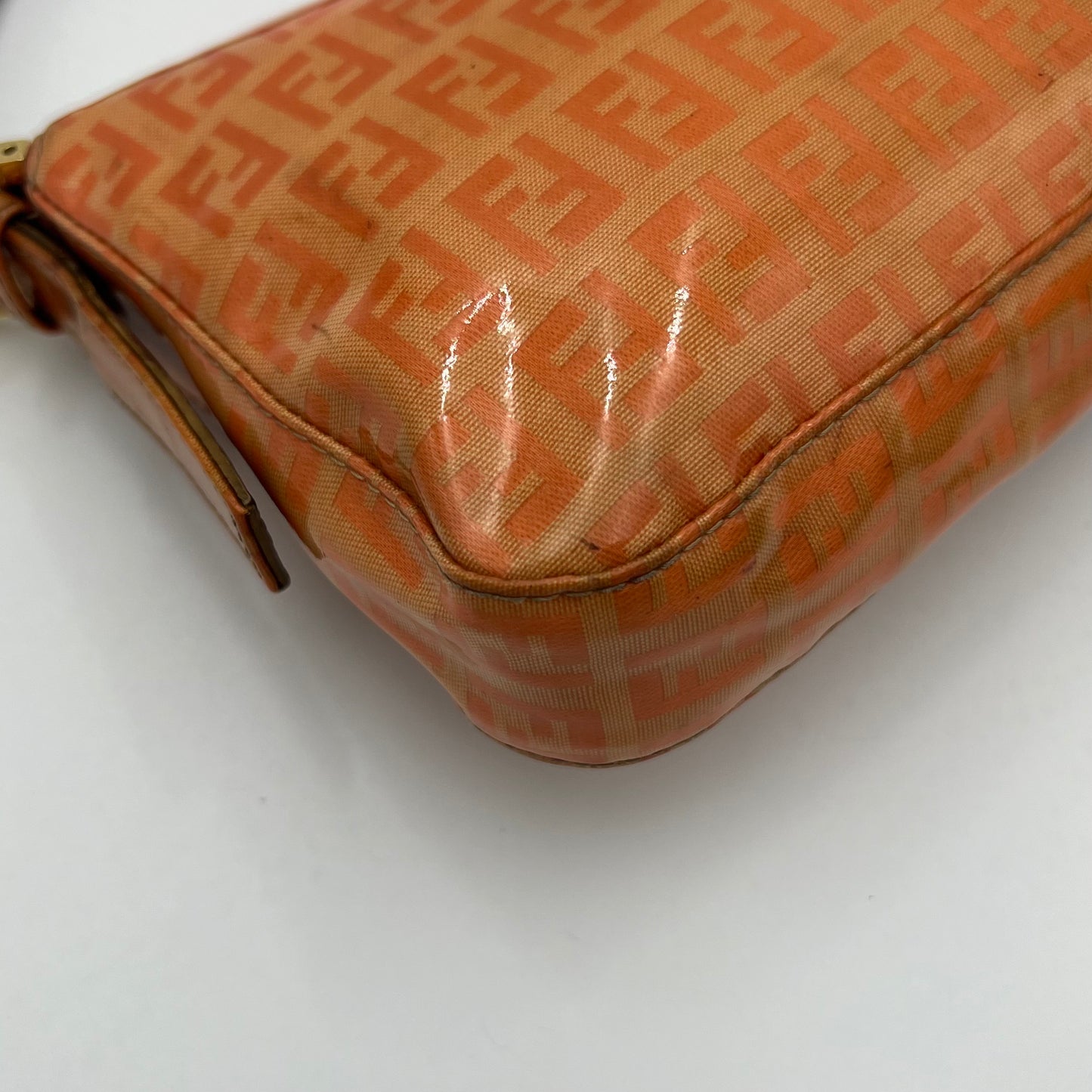 Fendi Orange Zucchino Vinyl Baguette