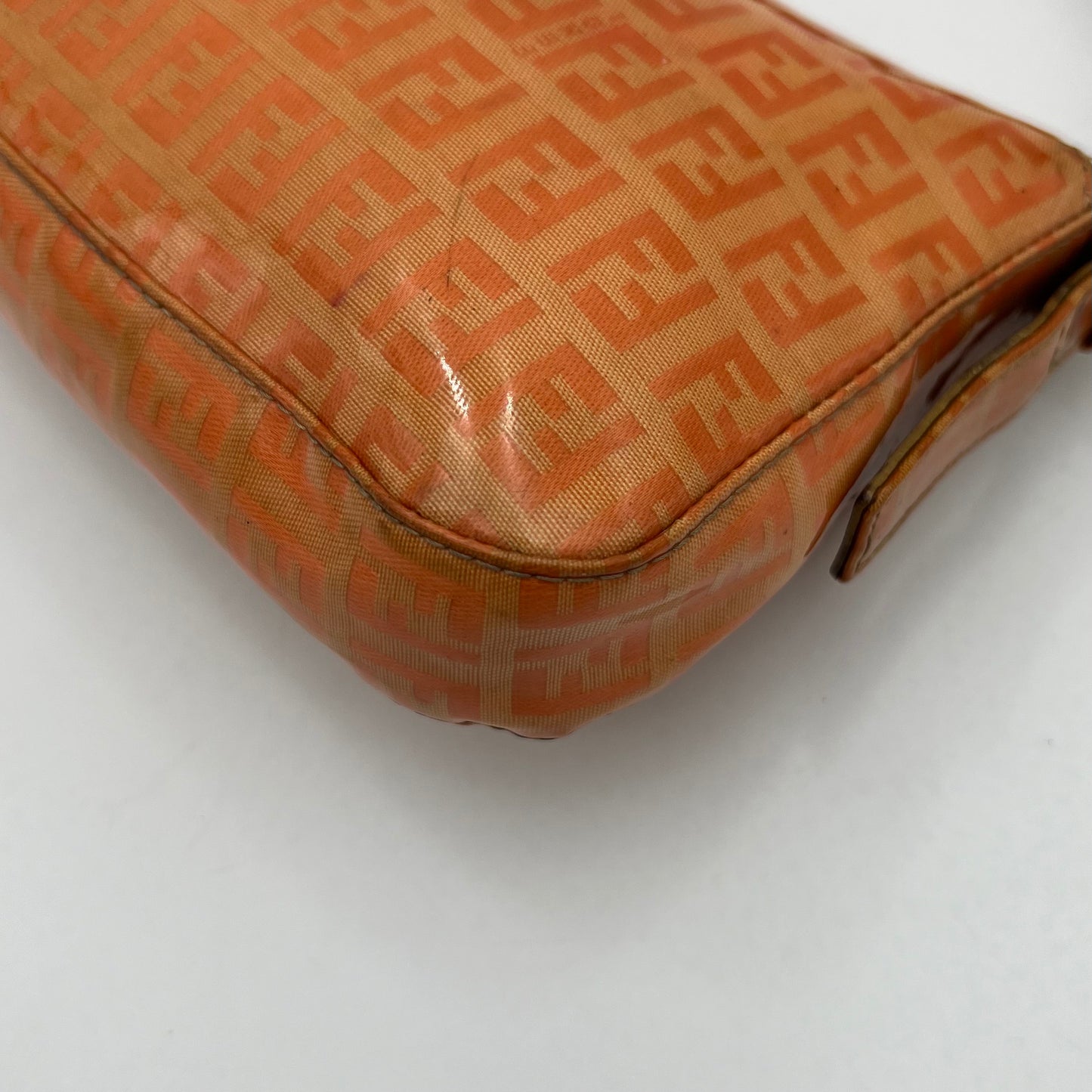 Fendi Orange Zucchino Vinyl Baguette