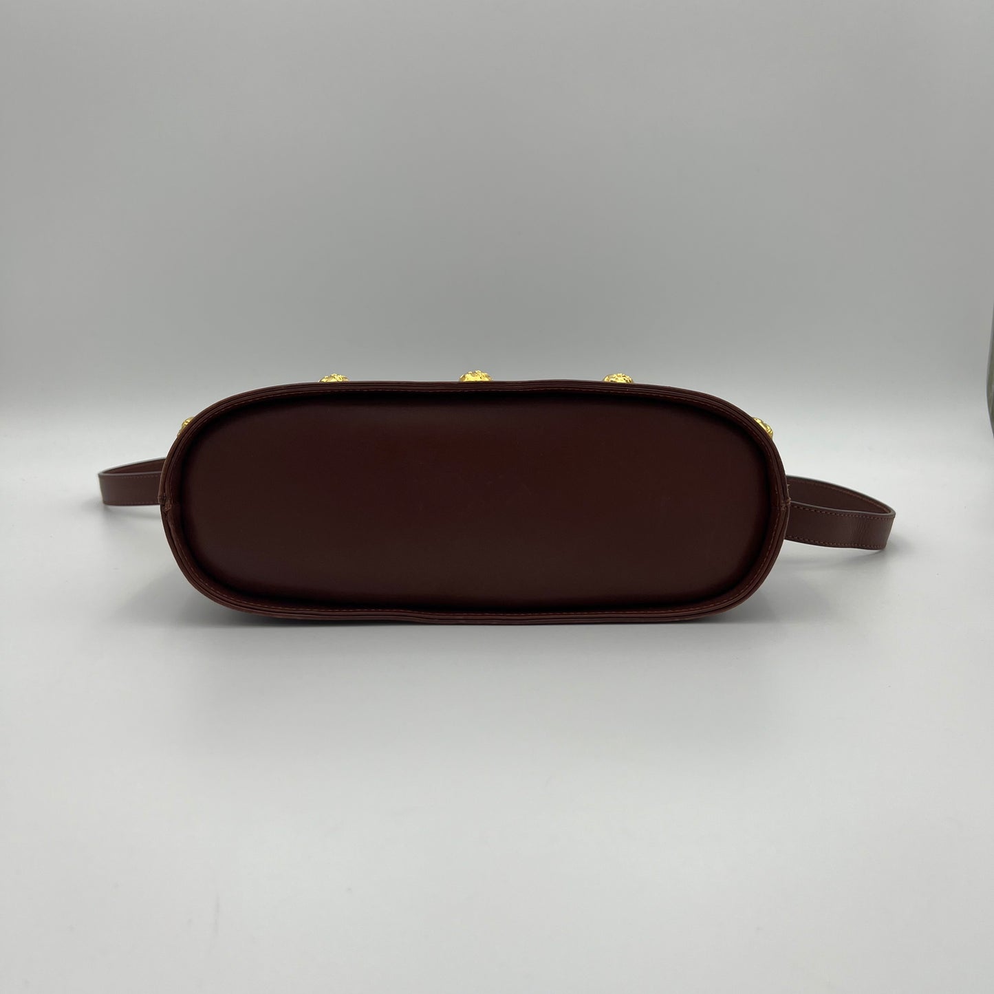 Salvatore Ferragamo Burgungy Leather Top Handle Satchel