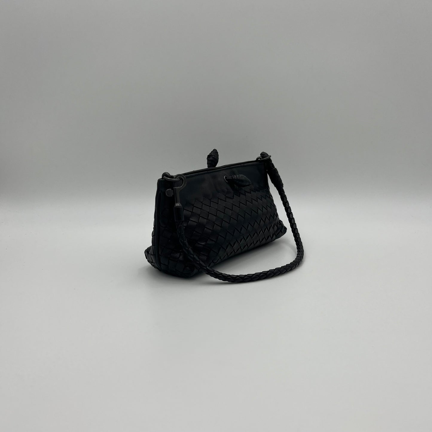 Bottega Veneta Black Intrecciato Pochette