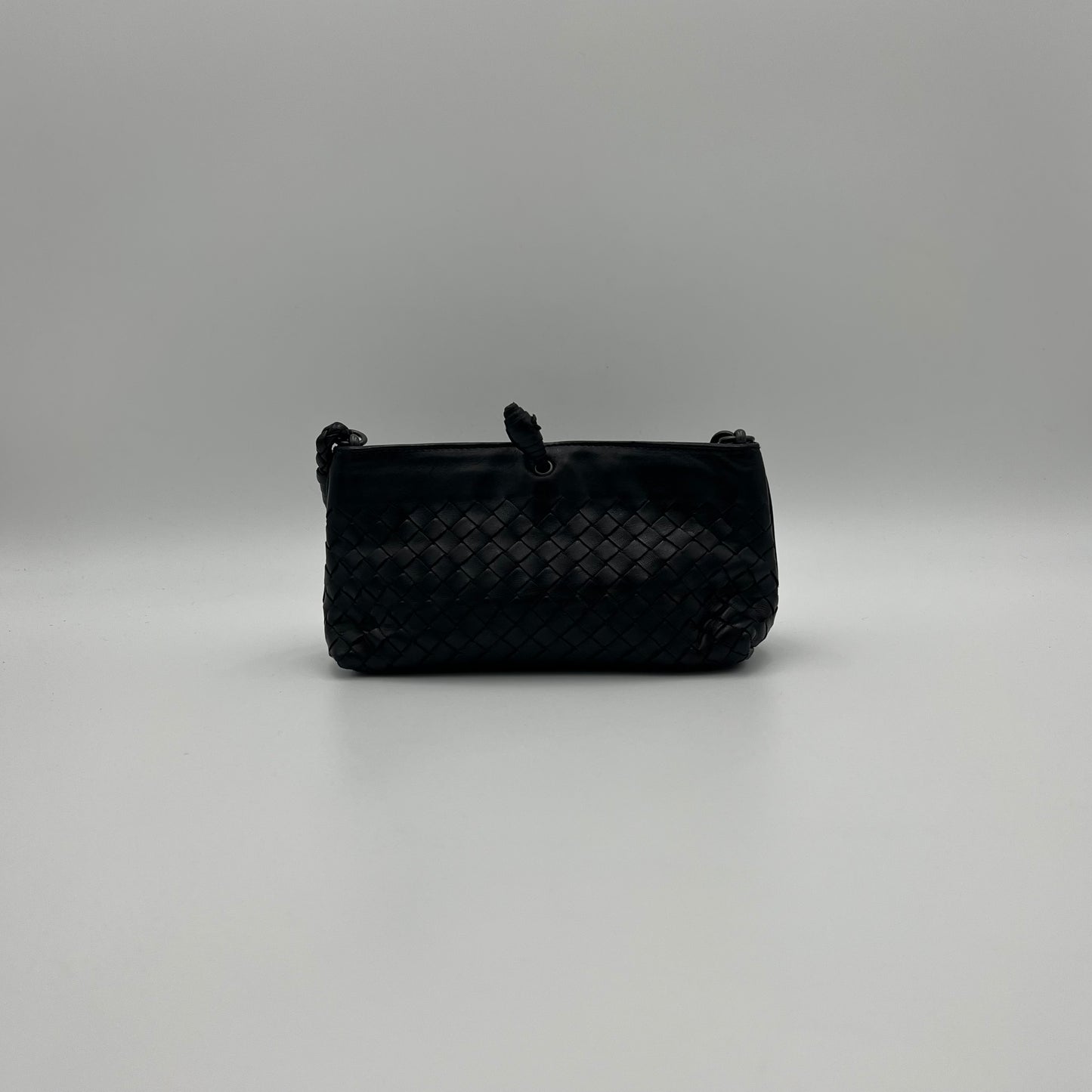 Bottega Veneta Black Intrecciato Pochette