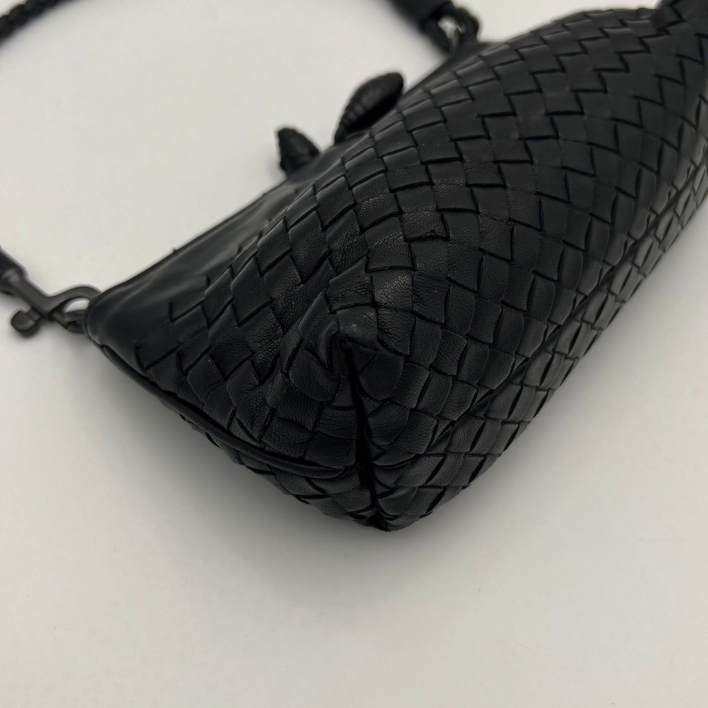 Bottega Veneta Black Intrecciato Pochette