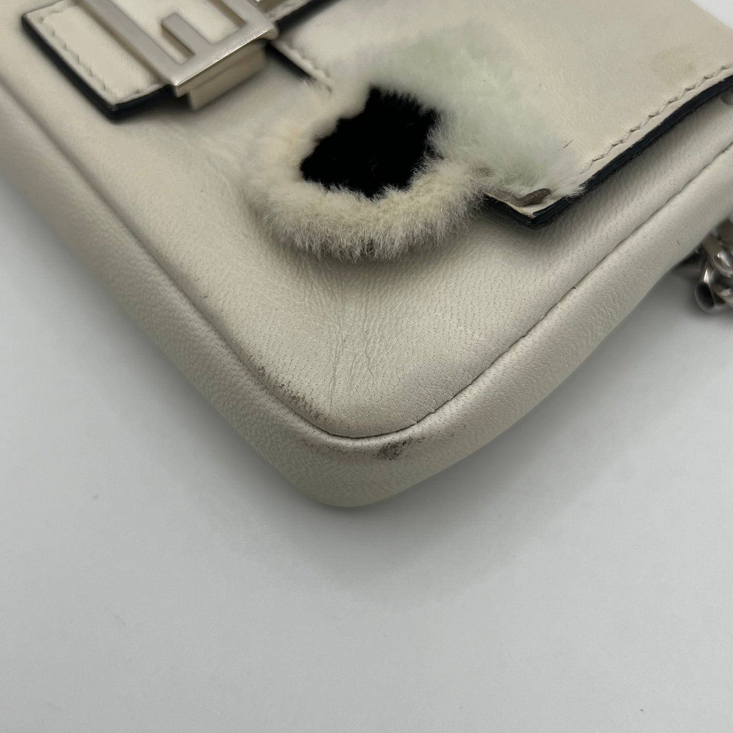 Fendi White Monster Micro Two Way Bag