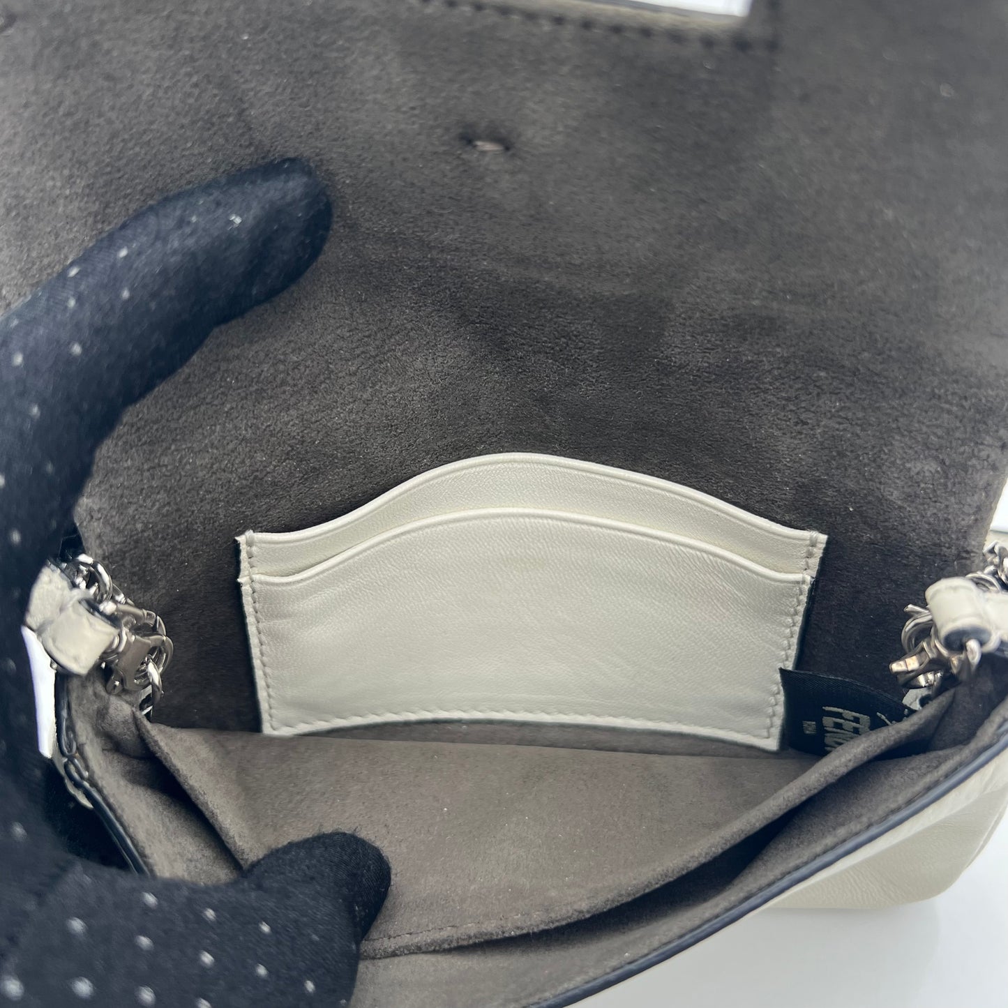 Fendi White Monster Micro Two Way Bag