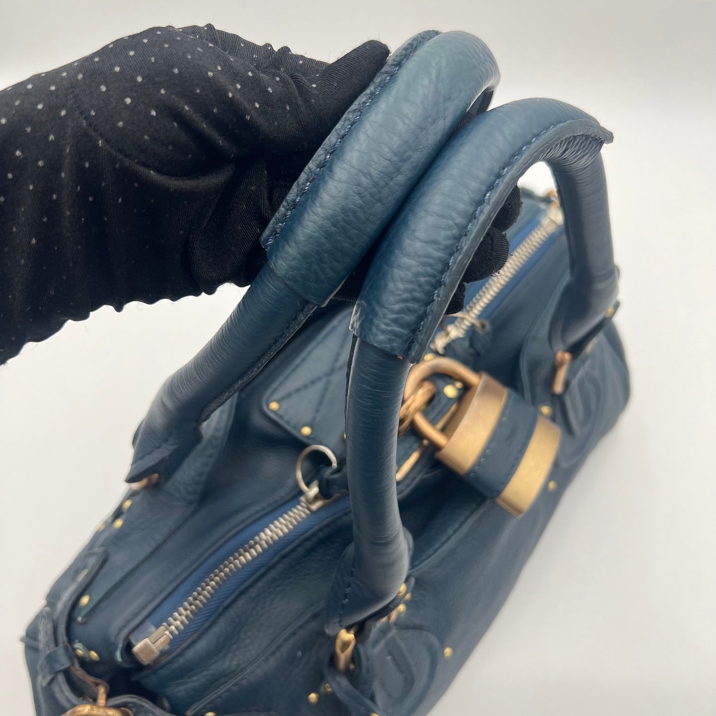 Chloe Blue Leather Paddington