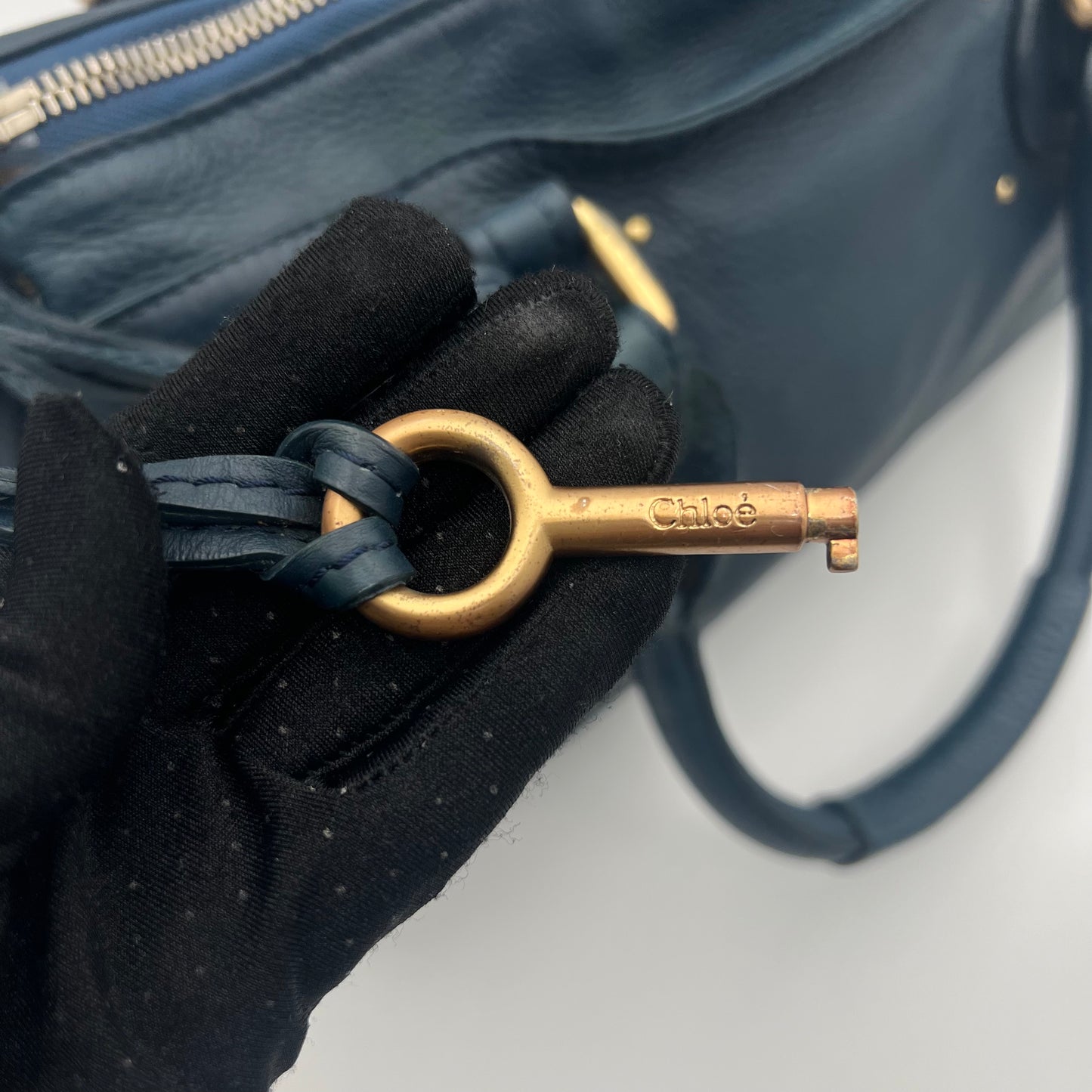 Chloe Blue Leather Paddington