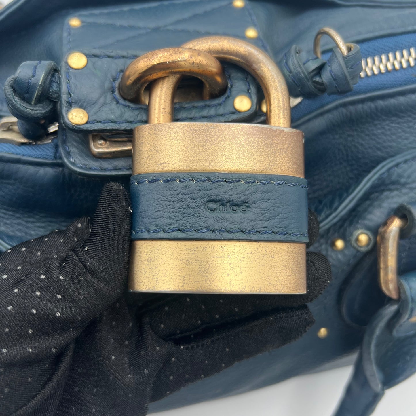 Chloe Blue Leather Paddington