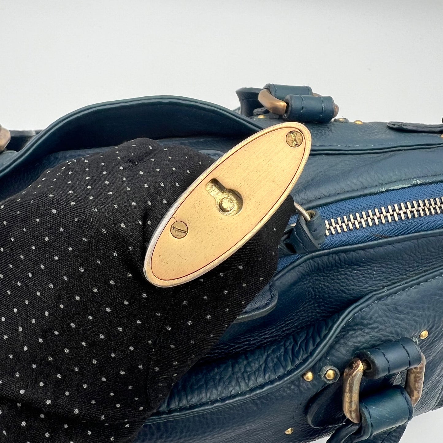Chloe Blue Leather Paddington