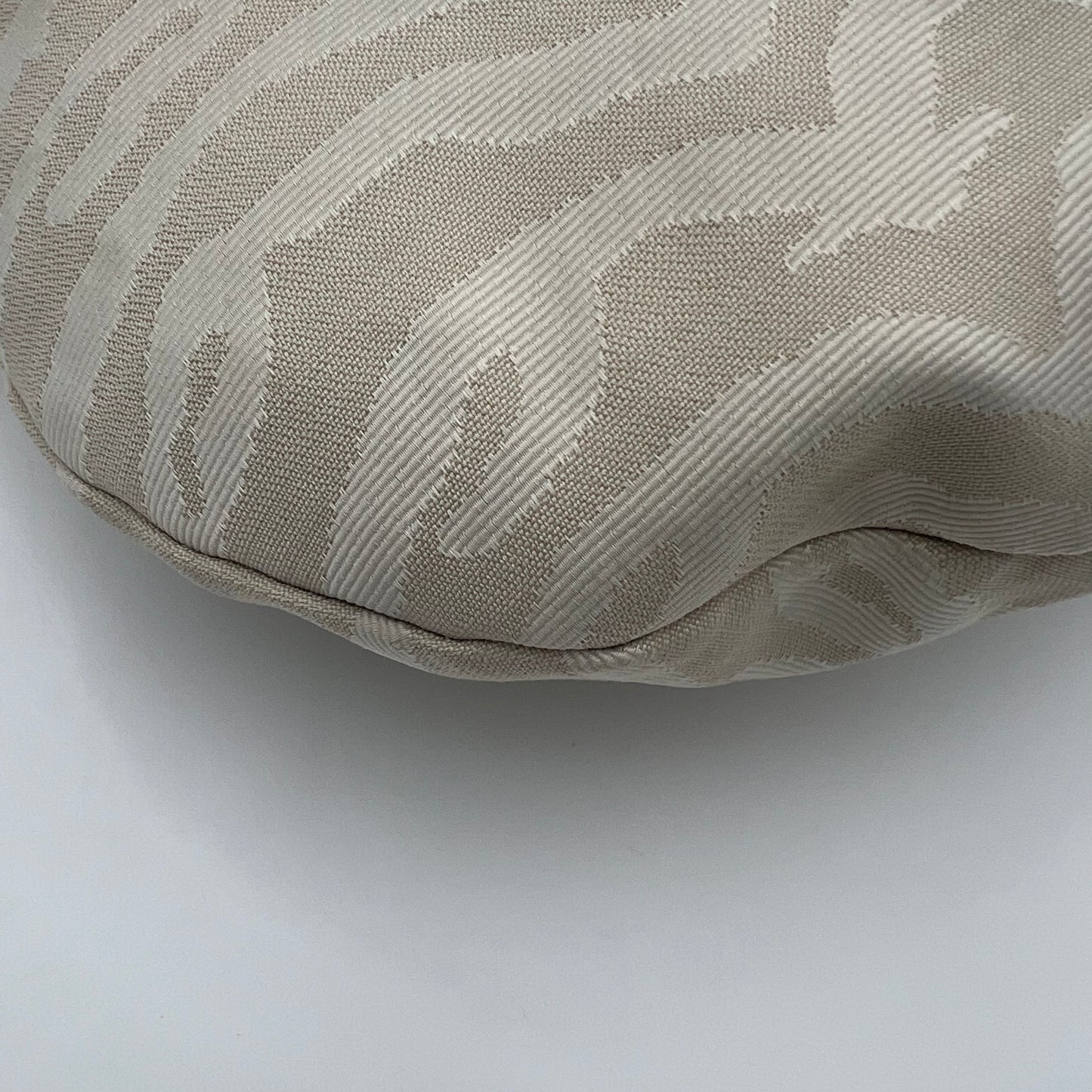 Fendi White Zebra Print Hobo Bag