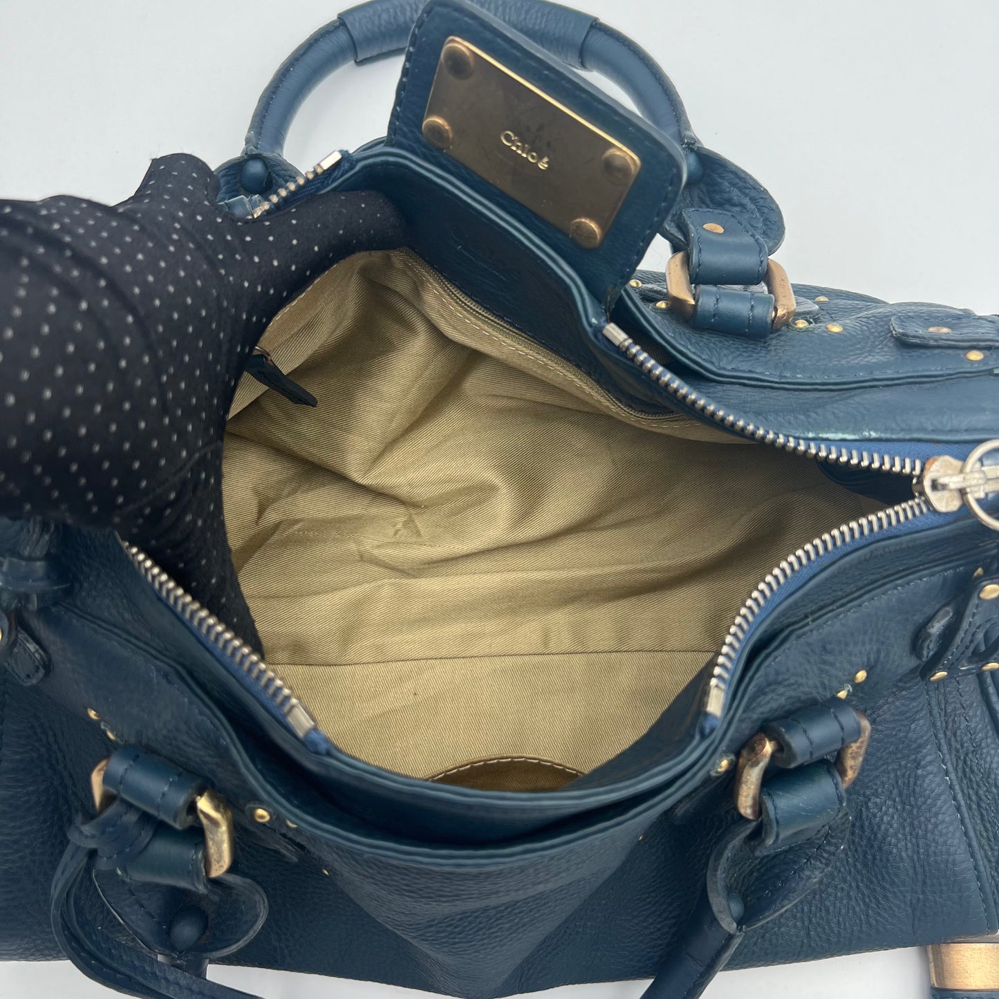 Chloe Blue Leather Paddington