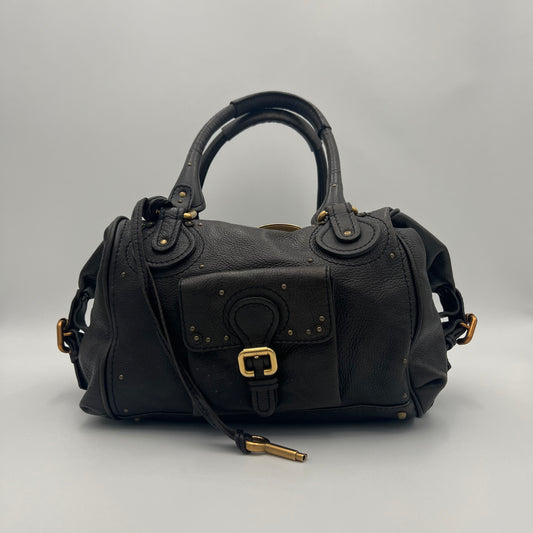 Chloe Gray Leather Paddington Handbag