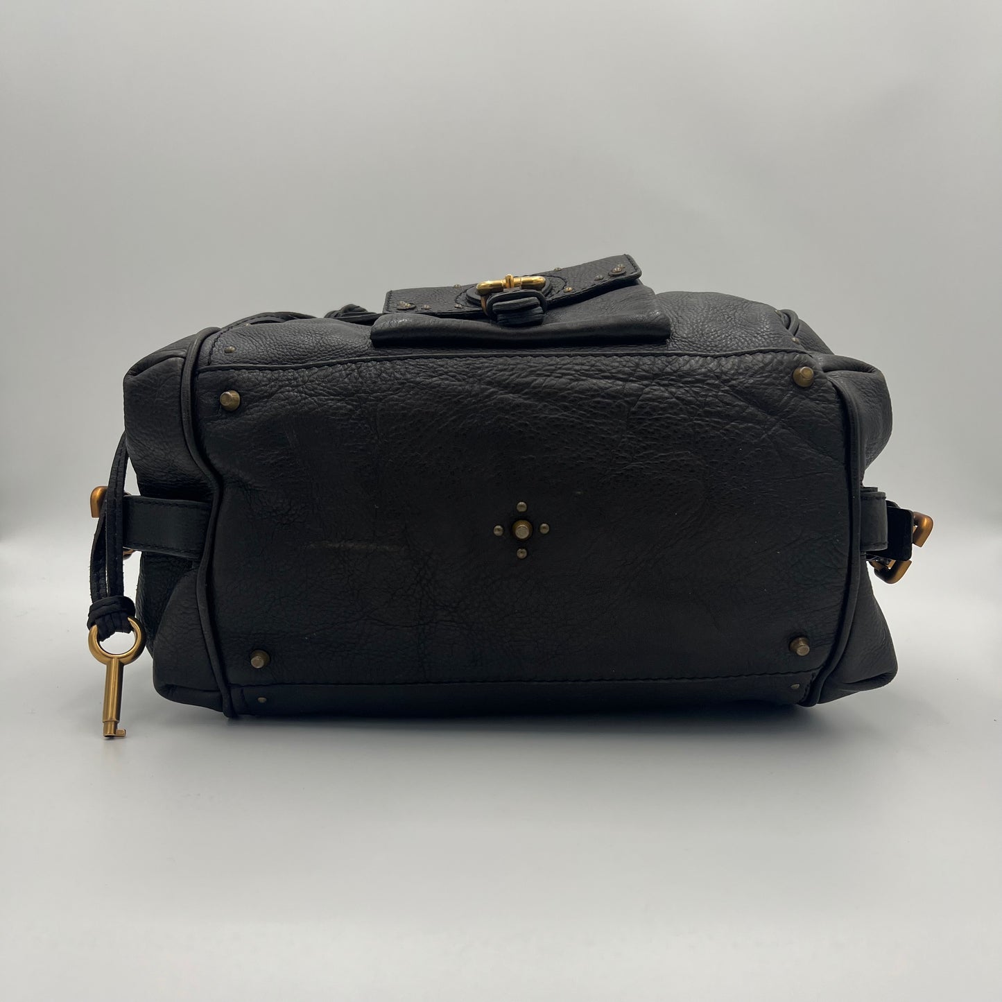 Chloe Gray Leather Paddington Handbag