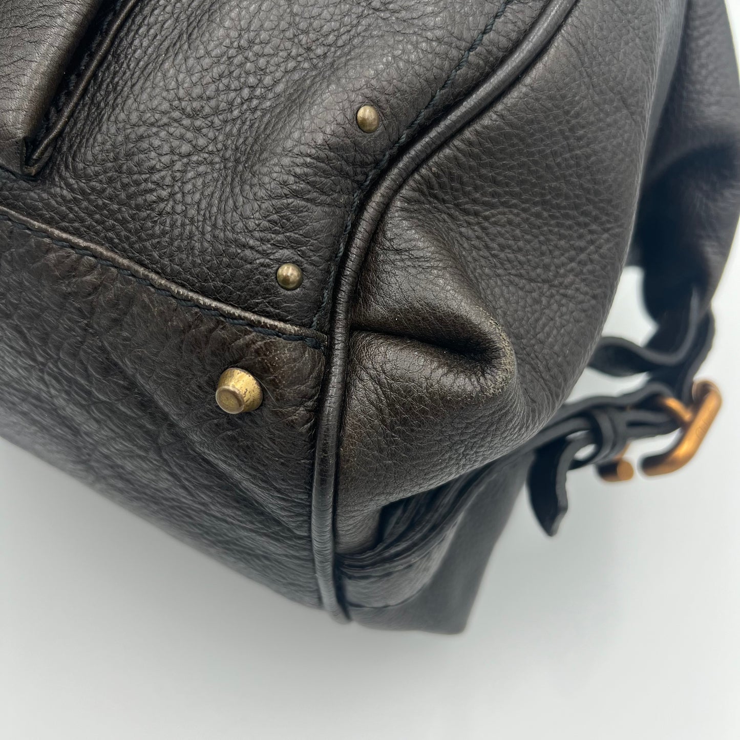 Chloe Gray Leather Paddington Handbag