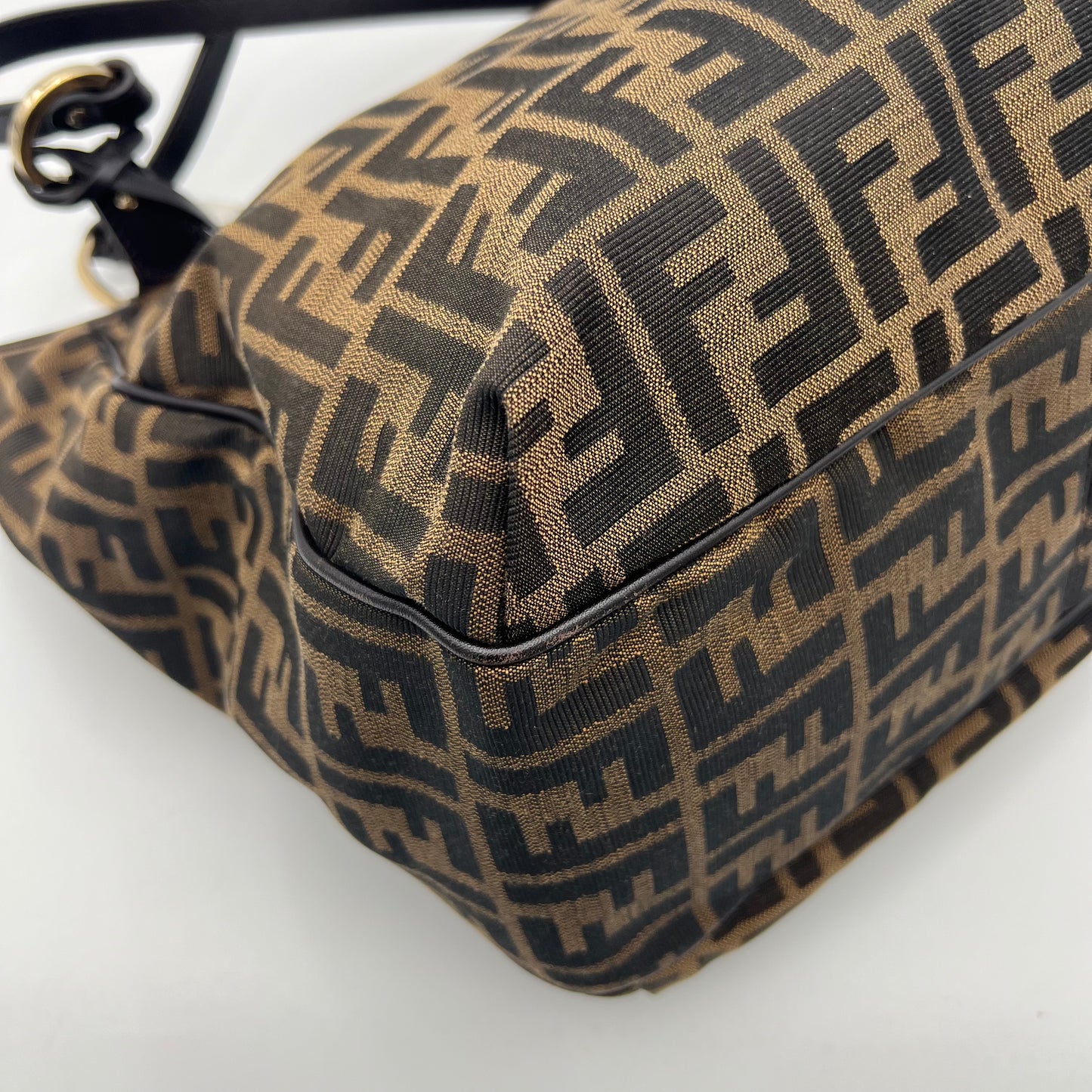 Fendi Tobacco Zucca Chef Hobo Shopper Tote