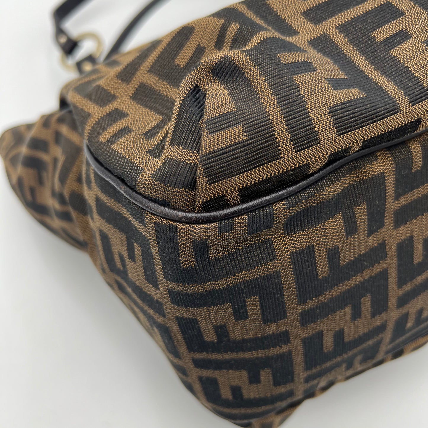Fendi Tobacco Zucca Chef Hobo Shopper Tote