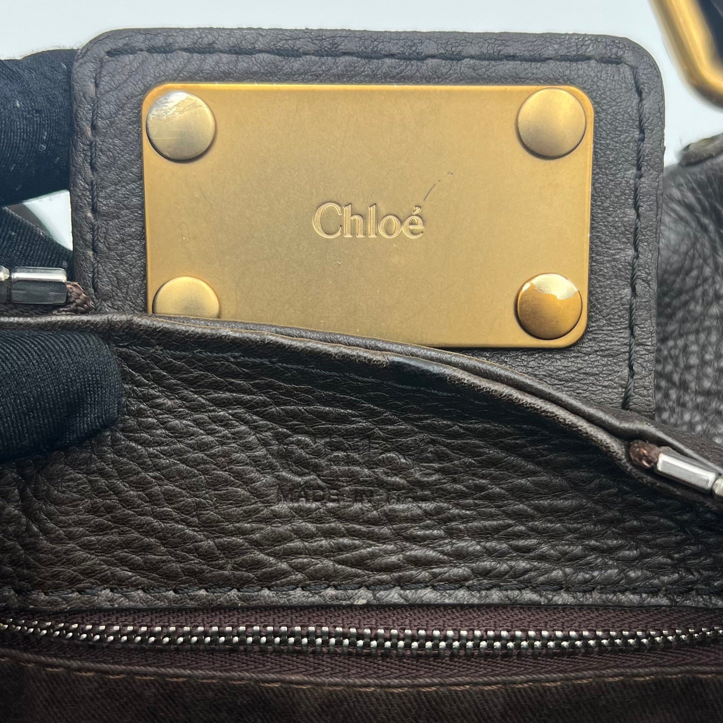 Chloe Gray Leather Paddington Handbag