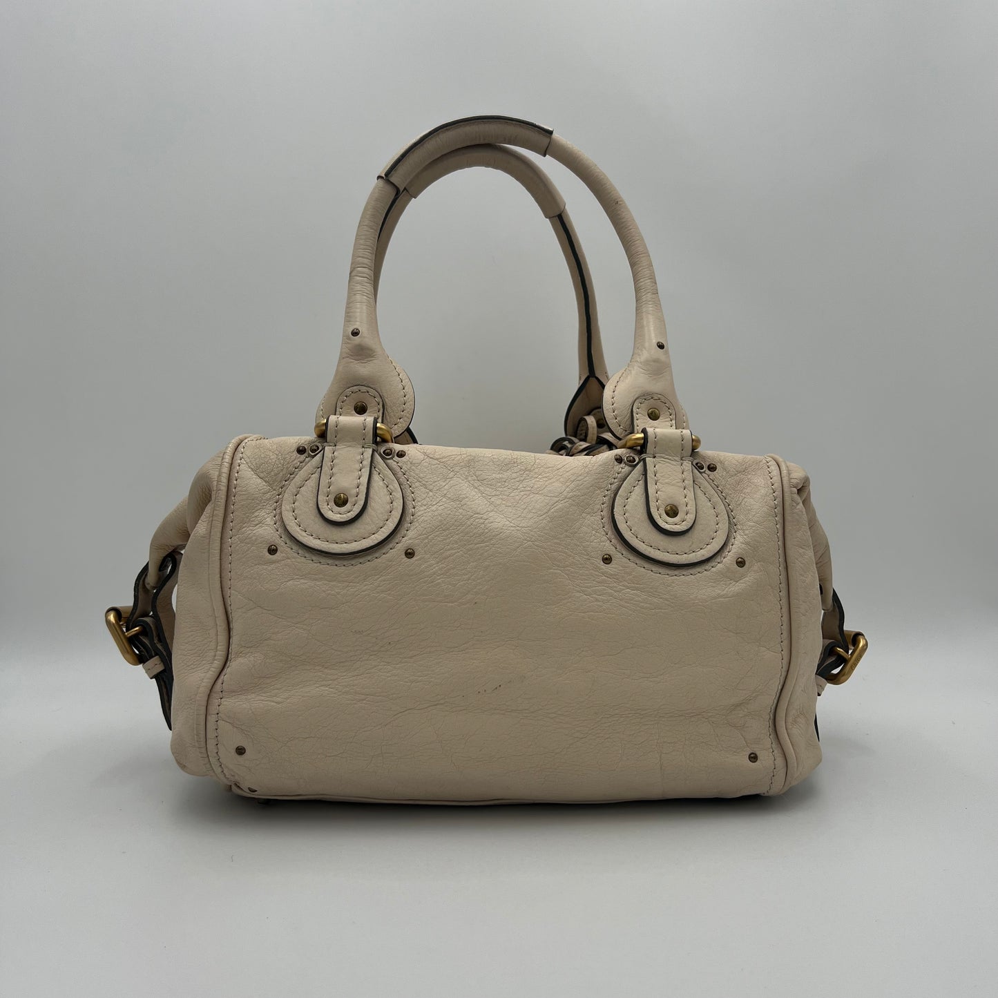 Chloe Ivory Leather Paddington Handbag