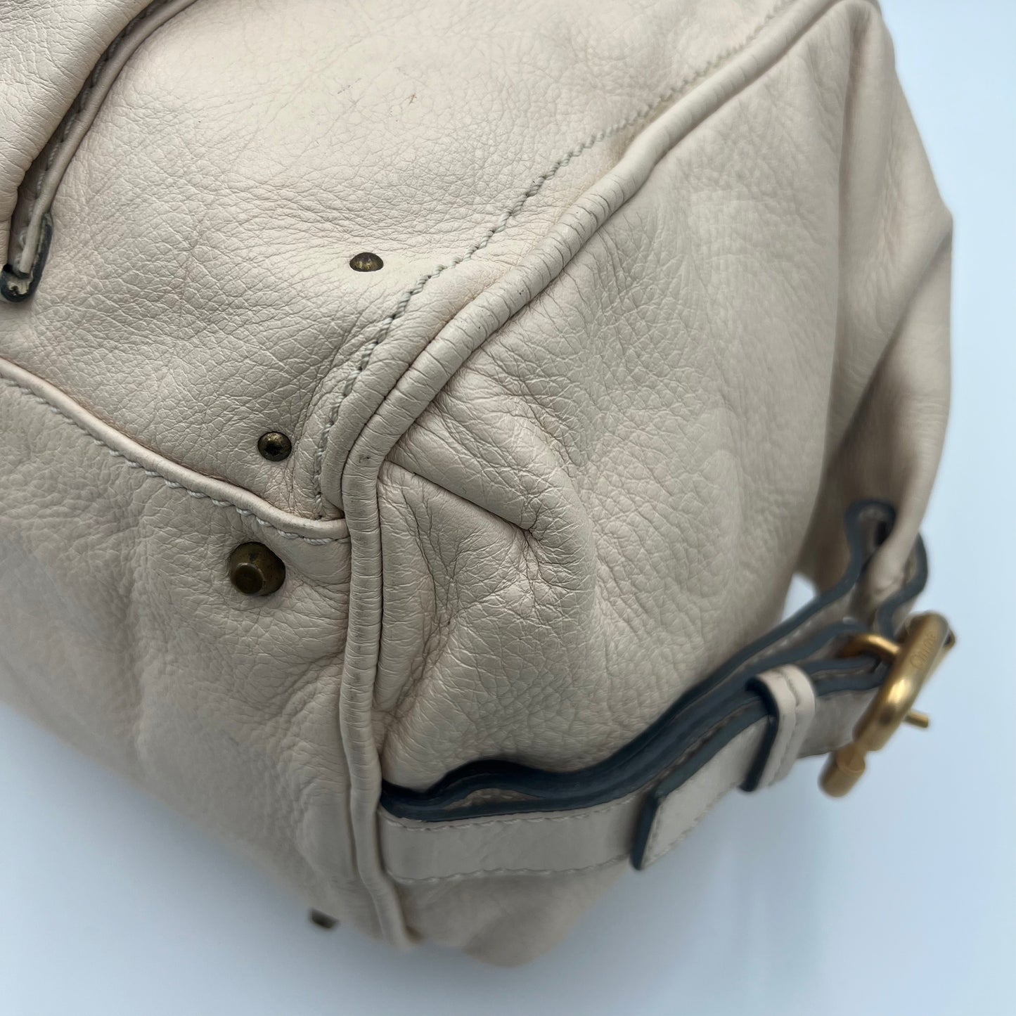 Chloe Ivory Leather Paddington Handbag