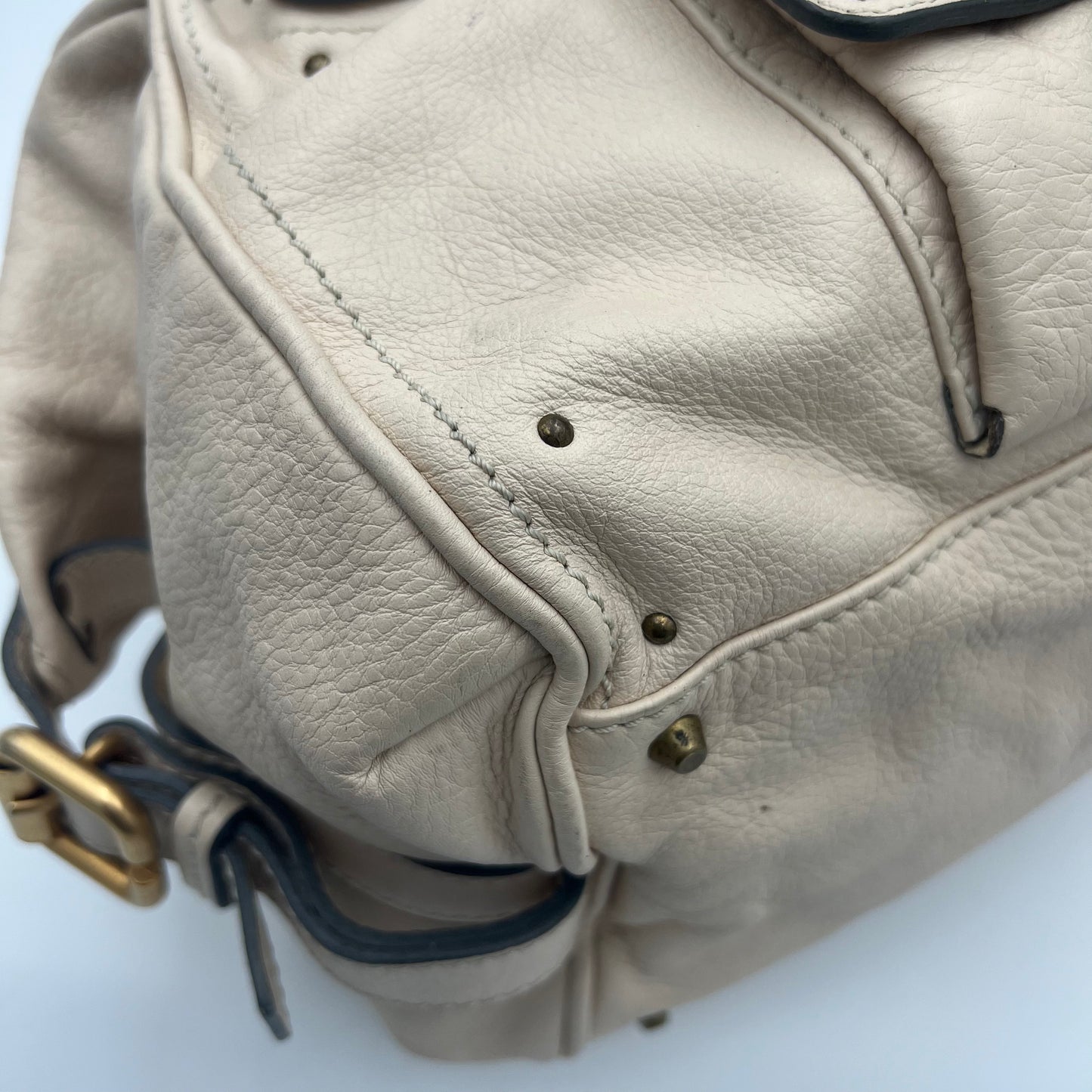 Chloe Ivory Leather Paddington Handbag
