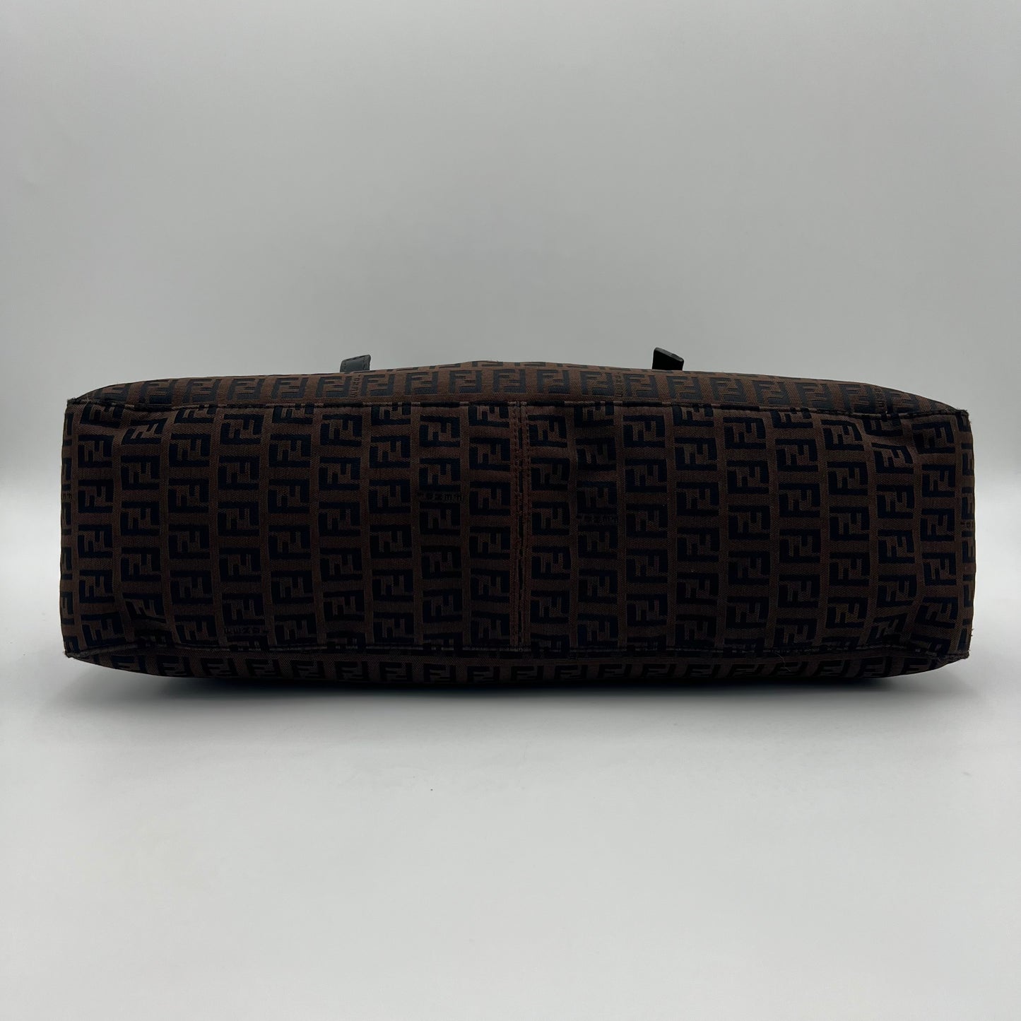 Fendi Dark Brown Zucchino Large Mamma Satchel