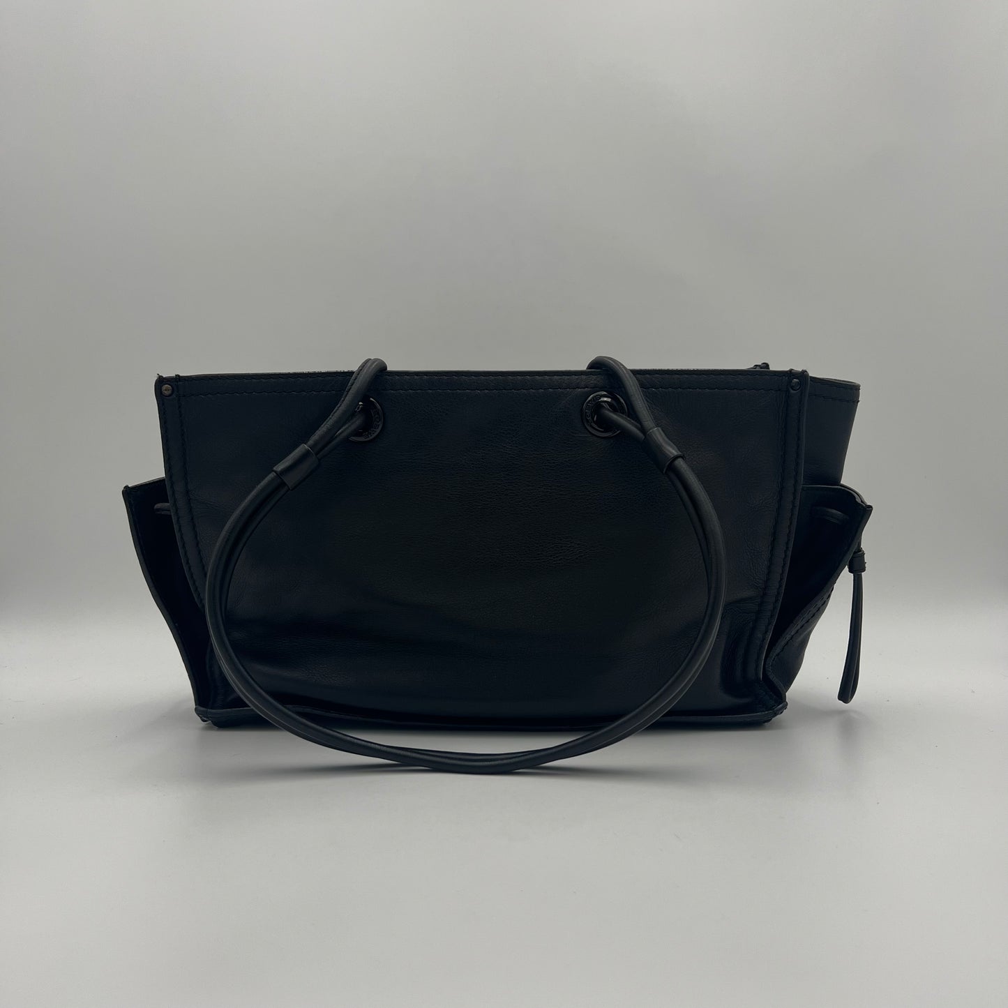 Loewe Black Leather Shopper Tote