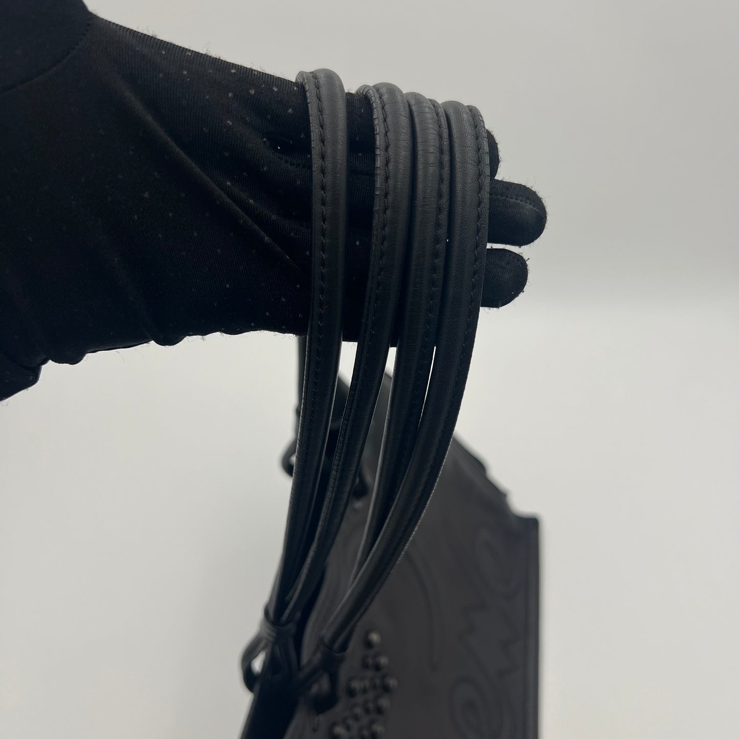 Loewe Black Leather Shopper Tote