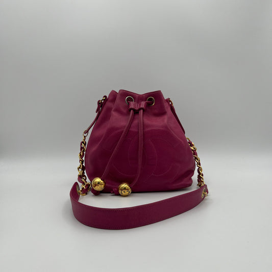 Chanel Pink Caviar Timeless CC Bucket Bag