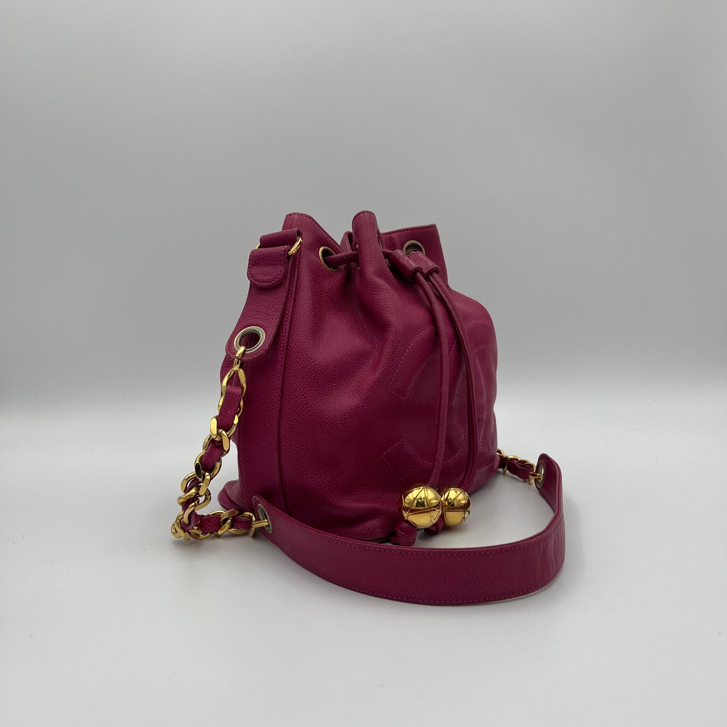 Chanel Pink Caviar Timeless CC Bucket Bag