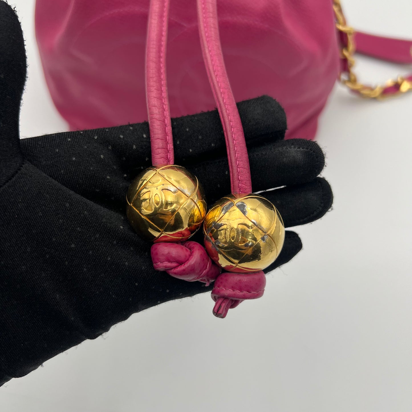 Chanel Pink Caviar Timeless CC Bucket Bag