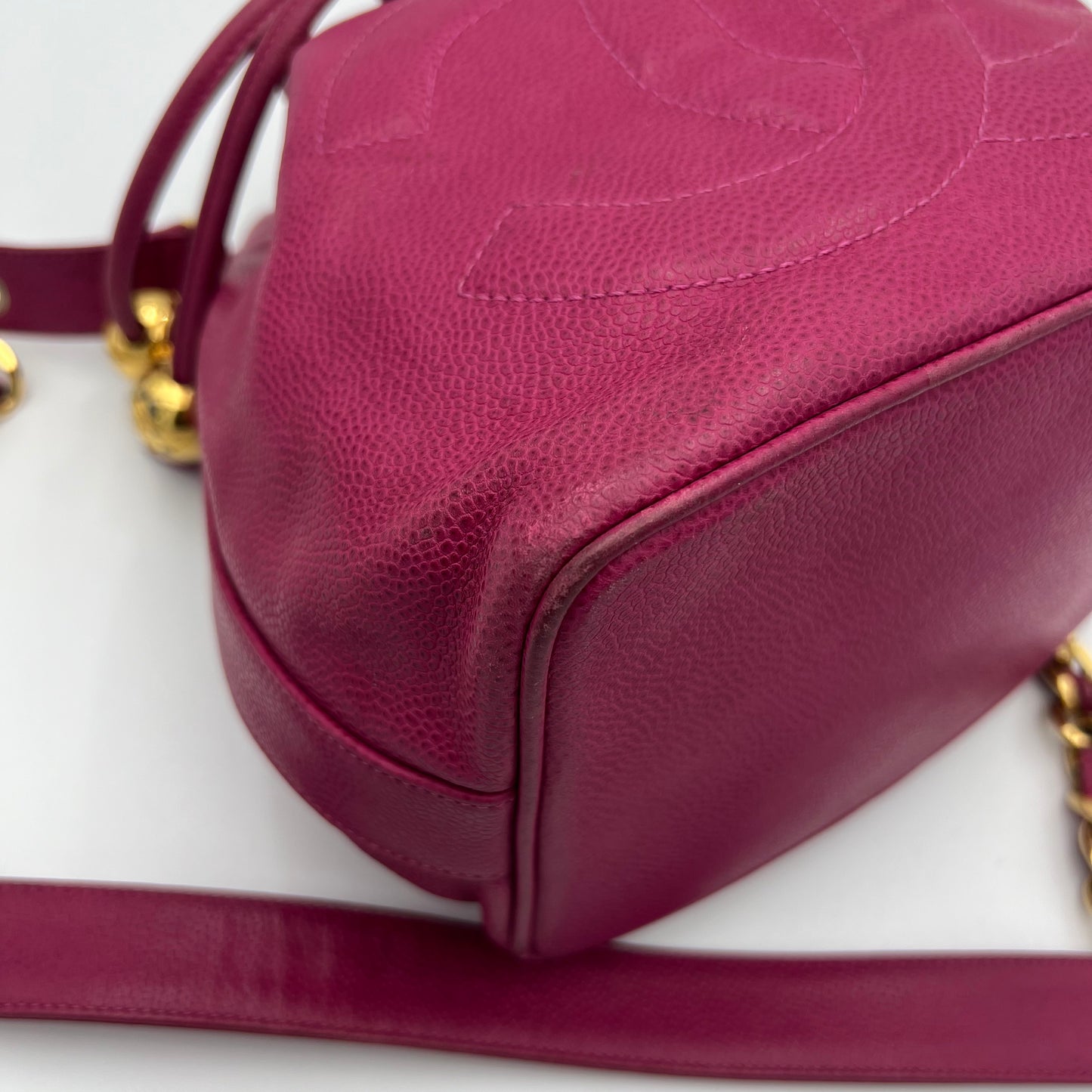 Chanel Pink Caviar Timeless CC Bucket Bag